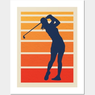 Vintage Golf Silhouette Posters and Art